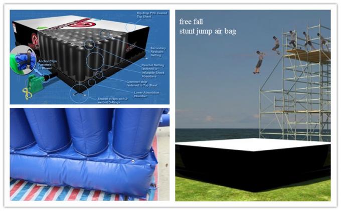 Jatuh bebas Inflatable Stunt Air Bag untuk Inflatable Jump Game