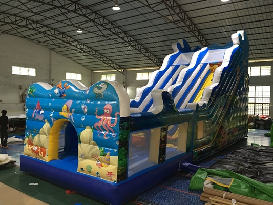 Digital Printing Komersial Inflatable Slide Jumping Castle Slide Bounce House