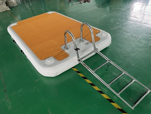 EVA Inflatable Dock Floats Water Mat Floating Platform Dengan Tangga Stainless Steel