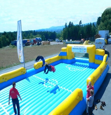 Custom Made plato Air Inflatable Soap Lapangan Sepak Bola Lebar Tabung 90cm
