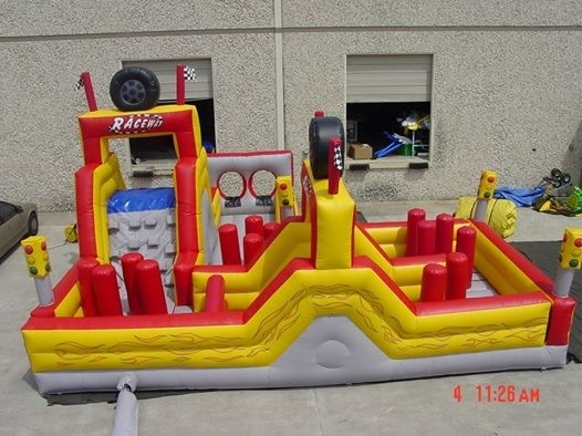 0.55mm PVC Inflatable Jumping Bouncer Castle Obstacle Course Slide Combo Play Park