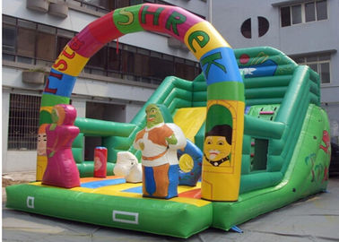 Pista Shrek Slide Inflatable Komersial Dengan Durable Plato PVC Tarpaulin