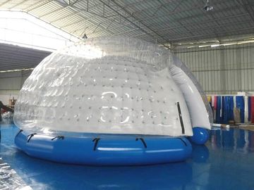 Semi Transparan Inflatable Bubble Tent / Inflatable Yard Tent Putih PVC Tarpaulin
