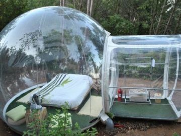 Transparan Rumput Tenda Tiup Luar Ruangan Jelas Tenda Kamp Tiup Untuk Keluarga