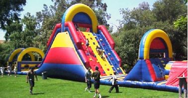 Climb Adult Inflatable Hambatan Course PVC Tarpaulin Durable Untuk Kesenangan