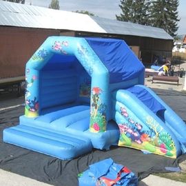 Blue Sea World Inflatable Bouncing House Beku Untuk Pesta Anak-Anak