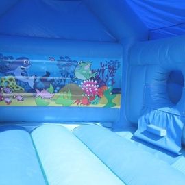 Blue Sea World Inflatable Bouncing House Beku Untuk Pesta Anak-Anak