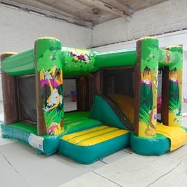 Komersial Jungle Inflatable Combo 2 In 1 Combo Bounce House Dengan Side