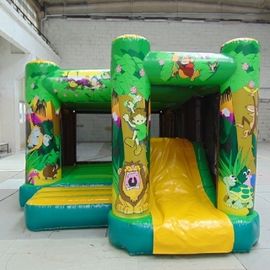 Komersial Jungle Inflatable Combo 2 In 1 Combo Bounce House Dengan Side