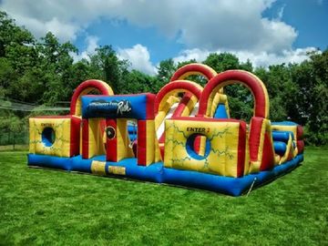 Petualangan Backyard Hambatan Kursus Bouncing Rumah Anak-anak Fun Hambatan Course Jumper