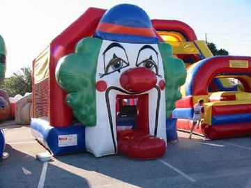 Lucu Clown Komersial Jumping Castles Bounce Houses Untuk Anak-Anak