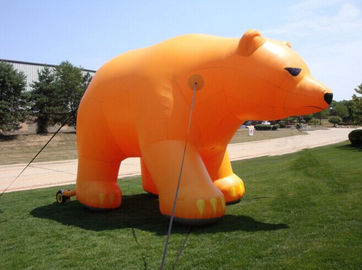 Iklan Inflatable Kartun Yellow Polar Bear Dengan CE / UL Blower