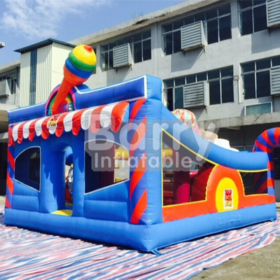 Bouncer Inflatable Tahan Api Indoor Playground Warna-warni Jumper Rumah Bouncing