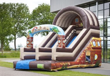Full Print Attraction Playground Profesional Slide Inflatable Komersial Untuk Anak-Anak Bermain