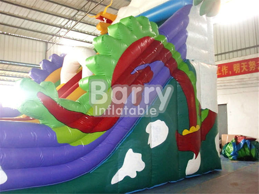 PVC Tarpaulin Rainbow Commercial Inflatable Water Slides Untuk Anak-Anak