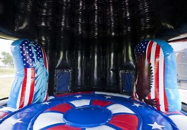 Comercial American Flag Disco Dome Bouncer, Anak-anak Inflatable Moonwalk Bouncer