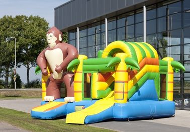 Multiplay Monkey Inflatable Combo Disesuaikan Inflatable Bouncy House