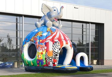 Elephant Disco Inflatable Bouncer Fun Circus Outdoor Bounce House Untuk Anak-Anak