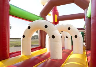 Disesuaikan Cow Boy Run Huge Inflatable Obstacle Course Untuk Remaja
