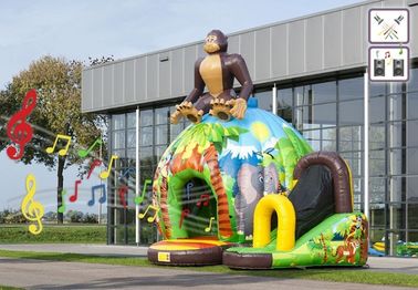 Disesuaikan Fun Jungle Inflatable Bouncer Monkey Inflatable Jumpers
