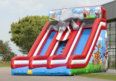 Besar Circus Slide Inflatable Komersial Gajah Infatable Dry Slide