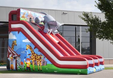 Besar Circus Slide Inflatable Komersial Gajah Infatable Dry Slide
