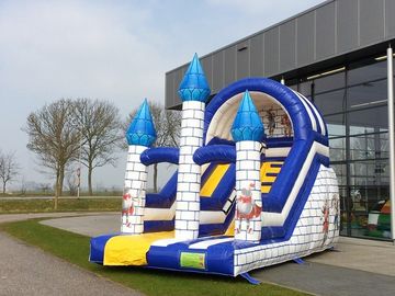 Kecil Single Lane Commercial Inflatable Slide Dengan Castle Theme Untuk Amusement Park
