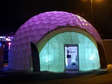 Costomized Tenda Tiup Luar Ruangan Dengan Lampu Led / Printing Inflatable Booth Dome