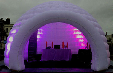Costomized Tenda Tiup Luar Ruangan Dengan Lampu Led / Printing Inflatable Booth Dome