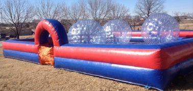 Indah Inflatable Zorb Bola Race Track PVC / TPU Bahan Inflatable Outdoor Games