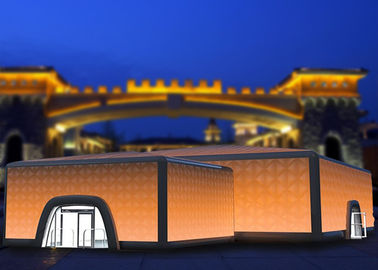 Novel Lighting Cube Inflatable Building Acara Tiup Tenda PVC Terpal