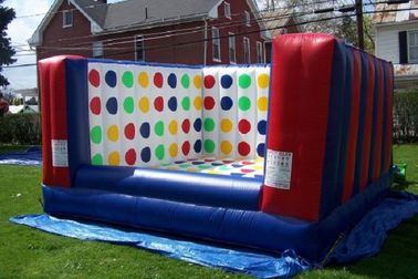 Disesuaikan Big Outdoor Kids Inflatable Twister Game For Funny