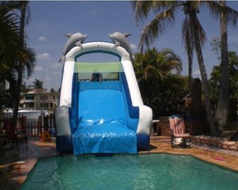 Mainkan Inflatable Water Slides Untuk Anak-Anak / Dolphin Inflatable Pool Water Slide