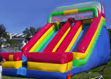 Rainbow Slide Inflatable Komersial Untuk Acara Besar / Screamer Inflatable Bounce Slide
