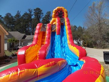 Keren Terbesar Meledakkan Air Slide Dash N Splash Fire Inflatable Qater Slide