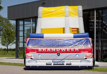 Disesuaikan Fire Truck Dewasa Inflatable Slide Acara Acara Sewa Inflatable Slides