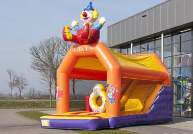 2 In 1 Inflatable Combo Bouncer Yellow Clown Childrens Bouncy Castle Dengan Slide