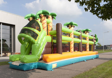 Tema Jungle Comercial Mega Bouncy Blow Up Obstacle Course Red Balls