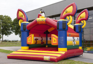 Saloon Kids Red Komersial Jumping Castles Bounce House Games Pesta Ulang Tahun
