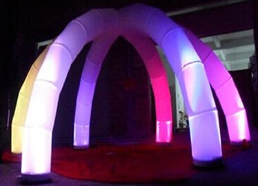 Club Decoration Inflatable Arch Menarik Dengan Mengubah Lampu LED