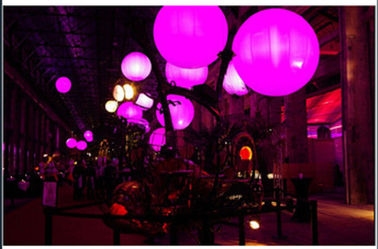 Kristal Colorful Led Celling Light Balloon Inflatable Untuk Acara Komersial