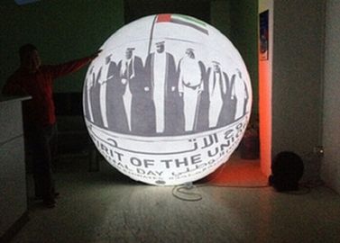 Indoor Partai Led Lighting Ball Round Inflatable Dengan Pencetakan Logo