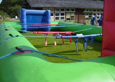 Human Table Football Team Game, Green Inflatable Interactive Games 40x20Ft