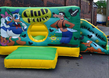 12ft X 18ft Mickey Mouse Inflatable Combo Rumah Bouncing Pesta Ulang Tahun Dan Slide