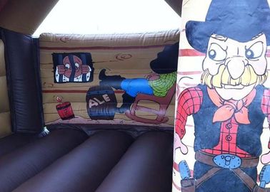 Indah Wild West Inflatable Bouncer Jump Kustom Untuk Pesta Anak-Anak
