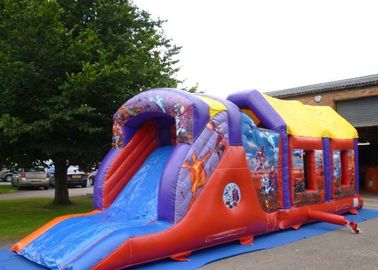 2 Bagian Kursus Assault Hero Inflatable Bouncy Obstacle Course Games Summer