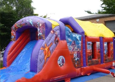 2 Bagian Kursus Assault Hero Inflatable Bouncy Obstacle Course Games Summer