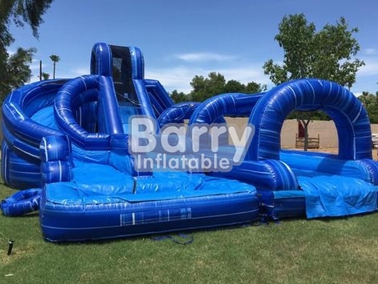 Crazy Cash Backyard Barry Inflatable Water Slides 17ft Warna Kuning Dan Biru