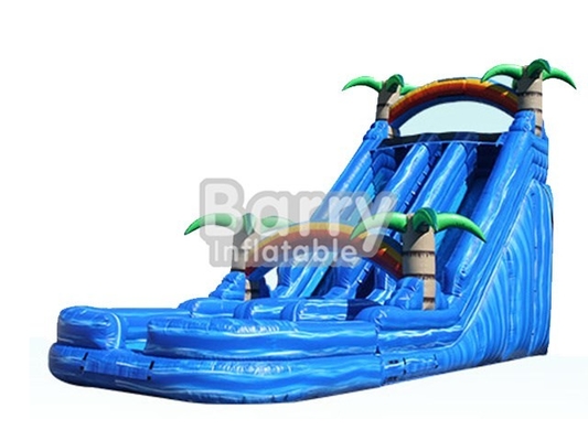 0.55mm Pvc Terpal Inflatable Water Slides Jungle Theme Slip Slide Water Slide