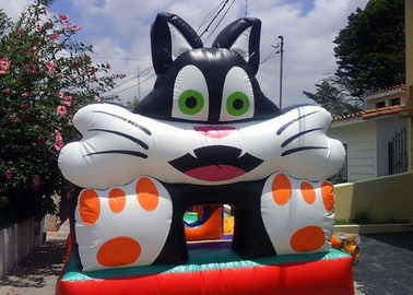 Populer Moonwalk Bounce House Inflatables Big 3D Design Cat